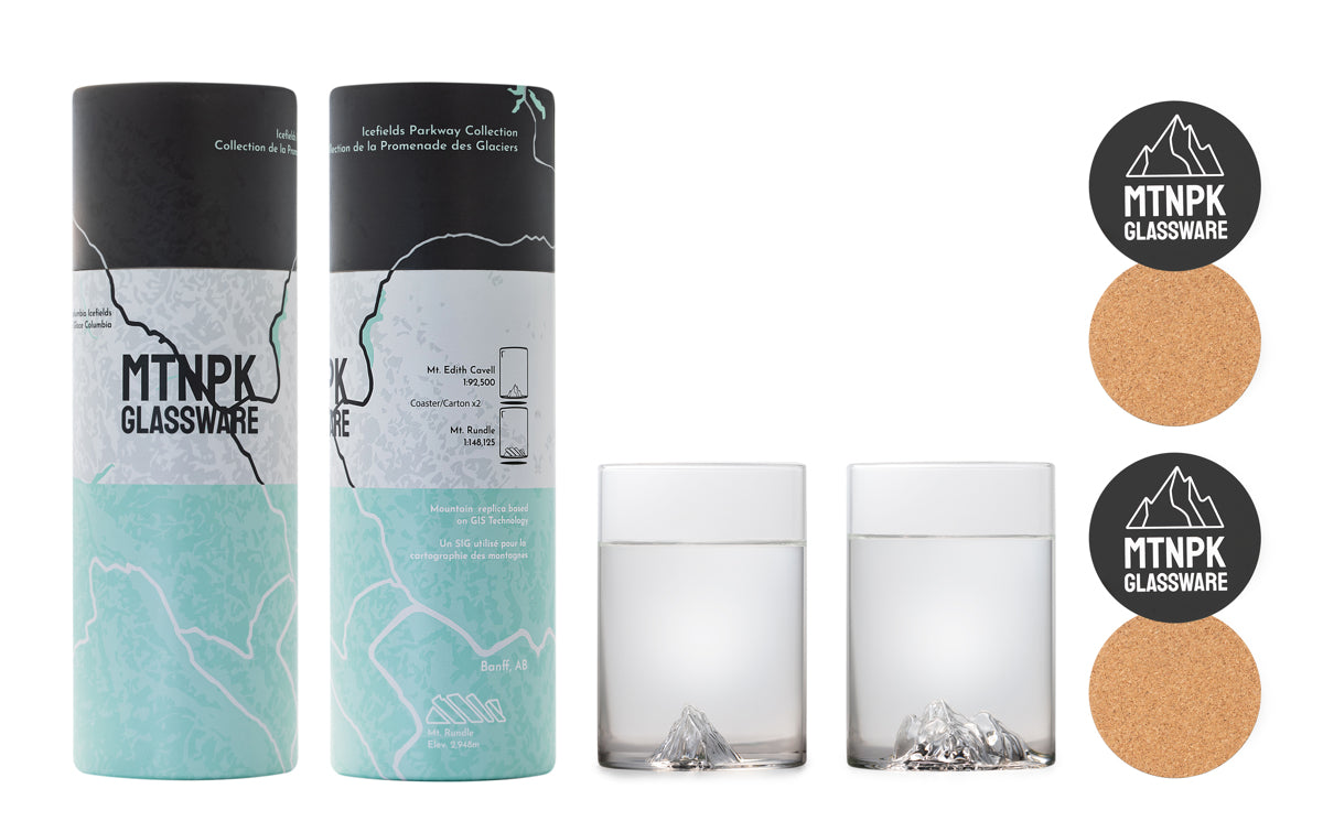 Mt. Rundle & Mt. Edith Cavell Pint Set – MTNPK Glassware